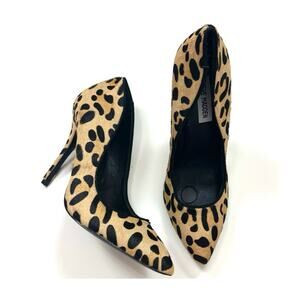 Steve Madden Gallery Leopard Calf Hair Pointed Pumps